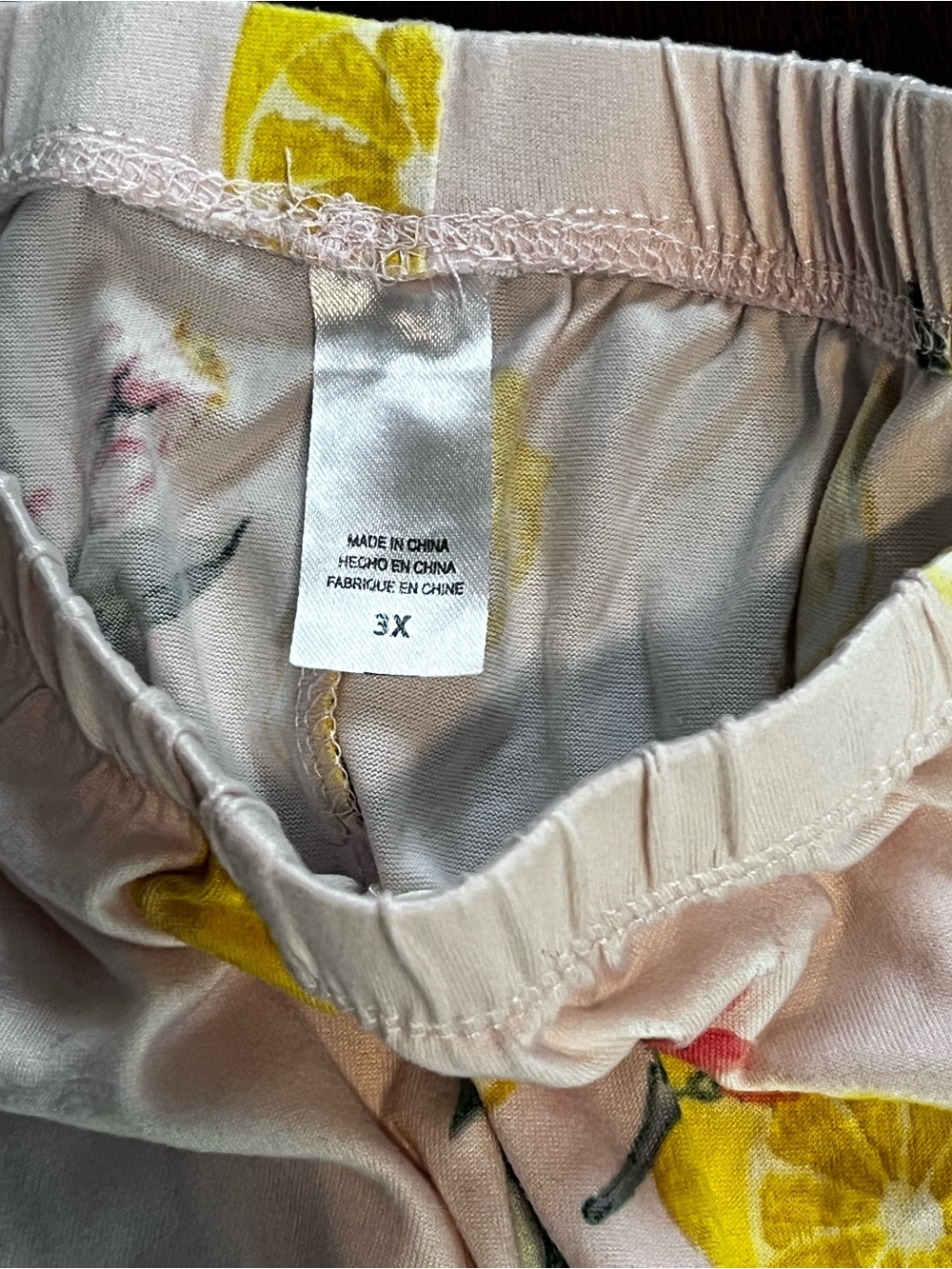 Women's Lemon Print Satin Shorts - White/Yellow - Picture 2 of 3
